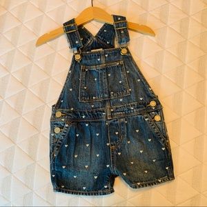 Baby Gap Heart Overalls Shortalls